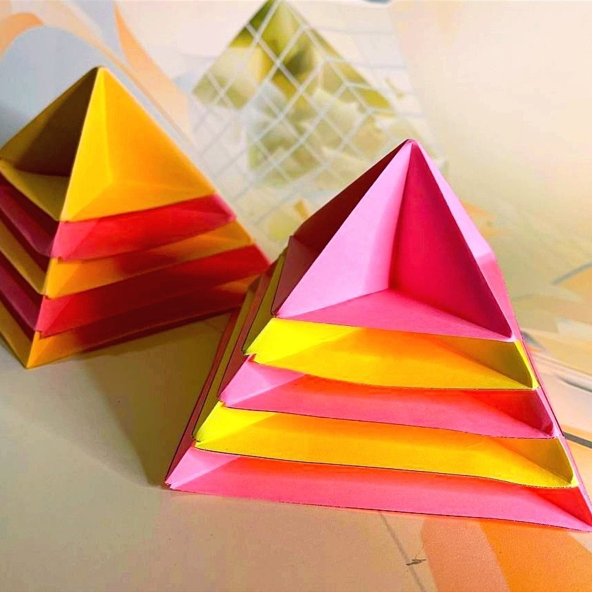 «Пирамида» – оригами-поделка ко Дню детских изобретений